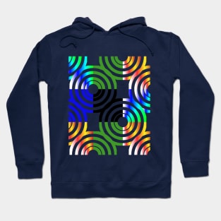 Hipster Circle Seamless Neon Pattern Hoodie